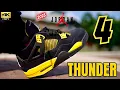 2023 JORDAN 4 THUNDER DETAILED REVIEW ON FEET W LACE SWAPS