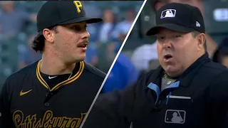 Ump takes exception to Paul Skenes walking off the mound ESPN MLB