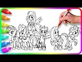 MY LITTLE PONY Coloring Pages - Mane Six How to color My Little Pony Easy Drawing Tutorial MLP