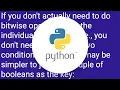 python boolean key for a dictionary