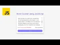 Word Counter using Javascript Javascript projects