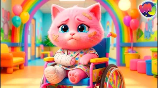 🩷 GATA ROSA aprende a PATINAR⛸️  SE CAE  y va al HOSPITAL 💥 Caricaturas infantiles