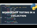 Membership testing of a collection in python