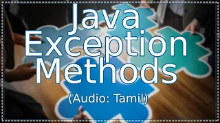 Java Exception methods in Tamil Java in Tamil