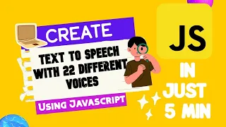 Create Text-To-Speech Converter using Javascript with 22 different voices available