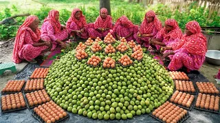 Incredibly unique village recipe of Hog Plum & Egg | 70 KG আমড়া দিয়ে তৈরি হলো বিশাল ডিমের তরকারি