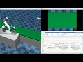 Pick and place from a moving conveyor using Simulink and MuJoCo