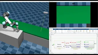 Pick and place from a moving conveyor using Simulink and MuJoCo