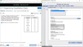 Constructing Tables and Charts from Raw Categorical Qualitative Data with StatCrunch