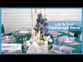 Lav and Teal Tablescape Decor Tableclothsfactory com