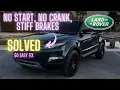NO START JUST CLICKING NOISE RANGE ROVER EVOQUE 2013 SOLVED