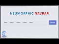 Neumorphism Navigation Bar Design Using CSS Computer Science
