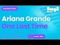 Download Lagu Ariana Grande - One Last Time (Lower Key) Karaoke Piano
