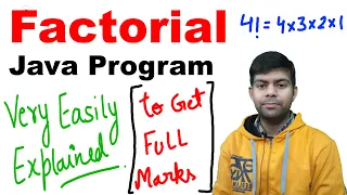 Factorial of a Number Easy Explanation Java Program ICSE Computer