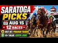 Saratoga Picks Aug 15 2026 All 12 Races Christophe Clement Turf Best Bets 20-1 Value