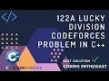 122A Lucky Division codeforces problem in c codeforces for beginners codeforces solutions