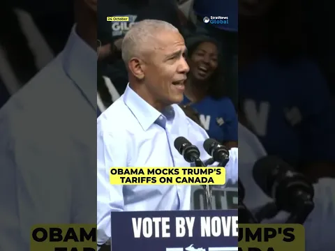 'They're the nicest people': Obama mocks Trump's trade war with Canada | #shorts #usa #canada