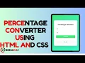 Percentage Calculator HTML CSS JS Webcanvas