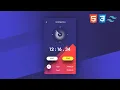 Stop Watch App UI Design to HTML CSS Using Tailwind CSS Conic Gradient