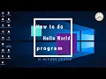 How to do Hello World program in eclipes photon