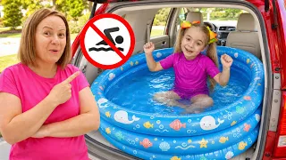 Anabella Puts a Pool Inside the Car!
