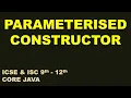 Parameterized Constructor in Java