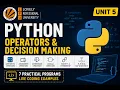 Python Operators Decision Making Unit 5 Complete Python Course for Beginners