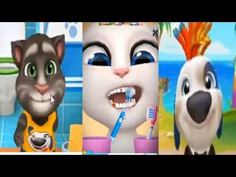 Download MP3 Минимульты Говорящий Том 2018 #5 TALKING HANK VS MY TALKING TOM VS TALKING ANGELA