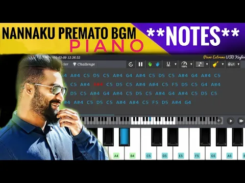 Download MP3 Nannaku Premato BGM || Piano **Notes** || NTR || DSP