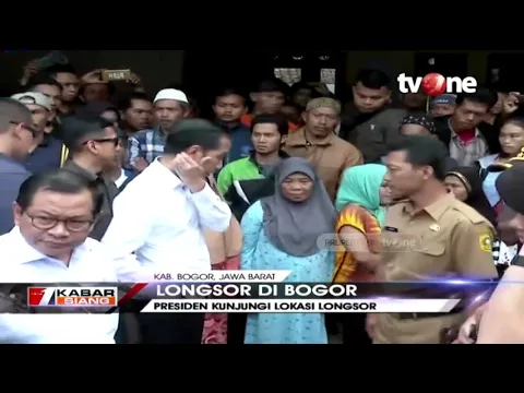 Jokowi Tinjau Langsung Lokasi Longsor di Bogor