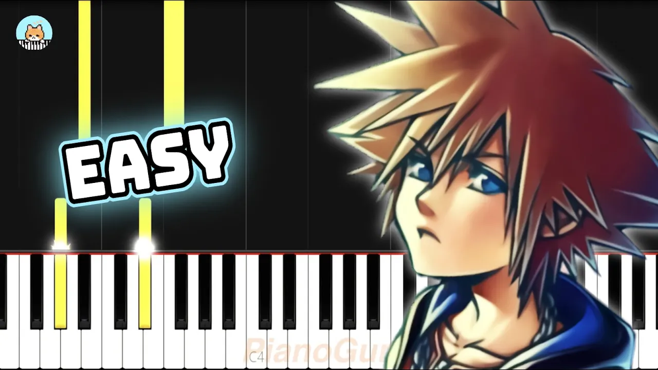 [full] Kingdom Hearts II OST - "Dearly Beloved" - EASY Piano Tutorial & Sheet Music