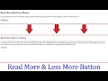 Read Less Button Using jQuery How To Replace Text Expand Collapse Text