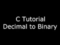 Decimal to Binary conversion