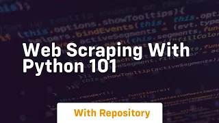 web scraping with python 101