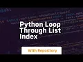 python loop through list index