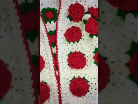 Viral Crochet baby cardigan with Rose 🌸🌺🌻🌹🌷🌼💐