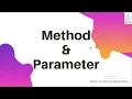 Pengenalan Mengenal Method dan Parameter Pemrograman Java