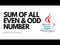 How to display the Total Sum of all Even and Odd Numbers using Java Netbeans