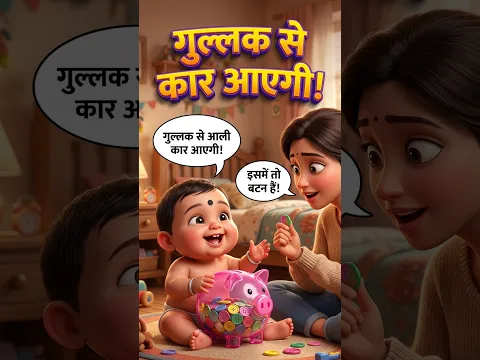 गुल्लक से असली कार आएगी! 🚗🪙 बाबू का गजब इनवेस्टमेंट प्लान! 😭#piggybank #smartbaby #futurebusinessman