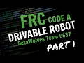 FRC Drivable Robot PART 1 Command Based Project Overview Java VS Code