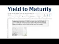 Calculate Yield to Maturity in Excel Step-by-Step Example