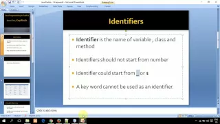 Java Pashto - 14 Identifiers Keywords