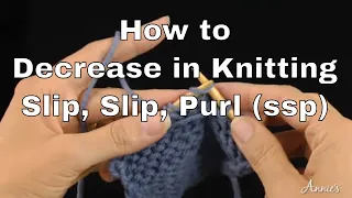 How to Decrease in Knitting Slip Slip Purl An Annie s Tutorial