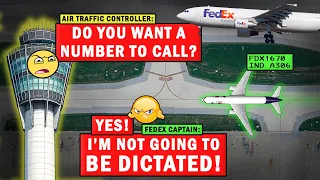 FedEx Pilot Angry with Controller Taxiing too slow