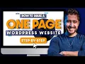 How to Make a One Page Website Step-by-Step Tutorial