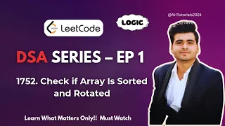 Check if Array Is Sorted and Rotated LeetCode 1752 DSA Logic Explained