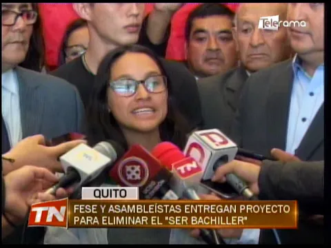 Fese y asambleístas entregan proyecto para eliminar prueba Ser Bachiller