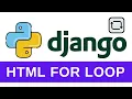 For Loop in HTML Template - Python Django Tutorial 10