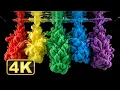 4K Abstract Liquids Screensaver for Meditation Paint in Water Super Fluids