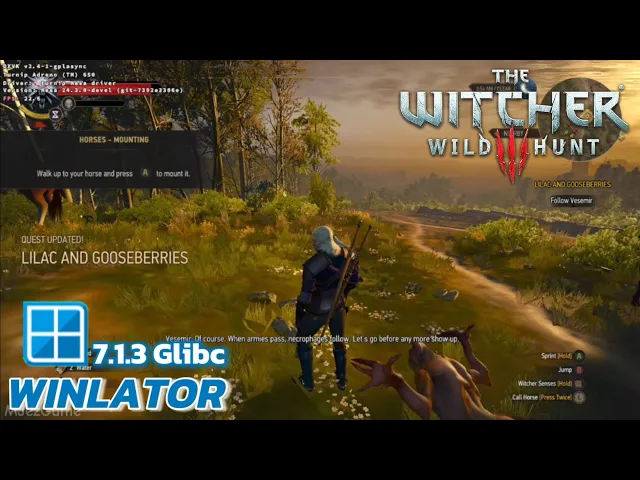 Winlator Glibc (Afei) - Gameplay The Witcher 3 Wild Hunt (Windows) On Android